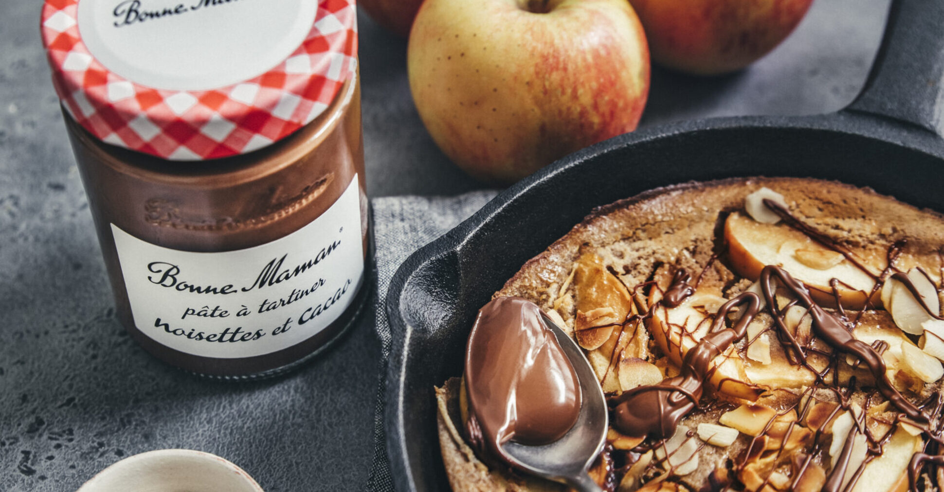 Apfel-Schoko-Crêpe aus der Pfanne - Bonne Maman